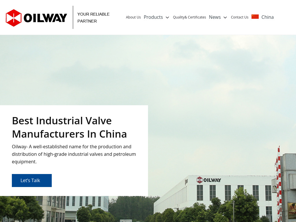 Industrial Valves Manufacturer & Supplier In China