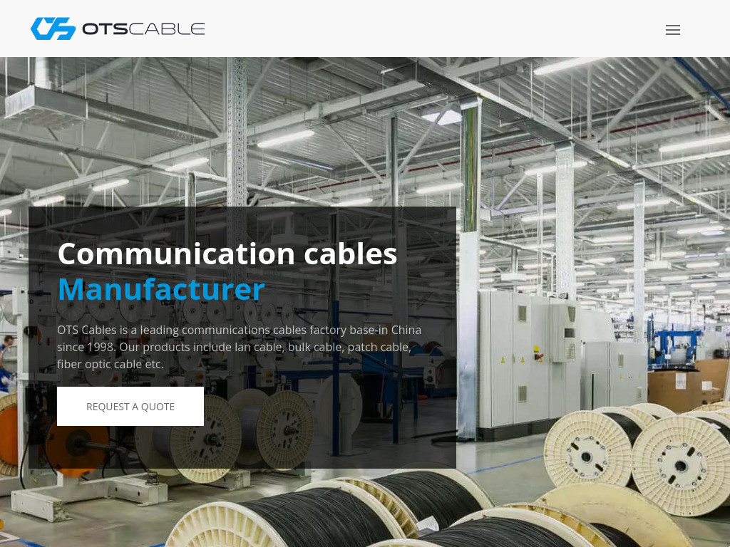 Communication LAN, Ethernet Cables Manufacturer - Otscable