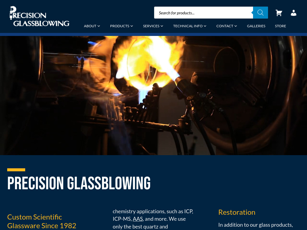 Precision Glassblowing -- Custom Scientific Glassware Since 1982