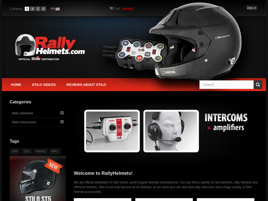 RallyHelmets.com - Official distributor of Stilo helmets and intercoms