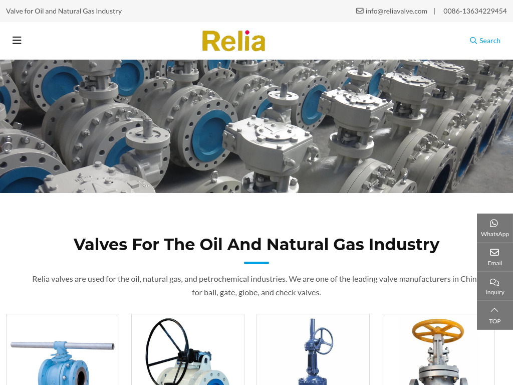 Valves for Oil and Natural Gas Industry - Relia Valve