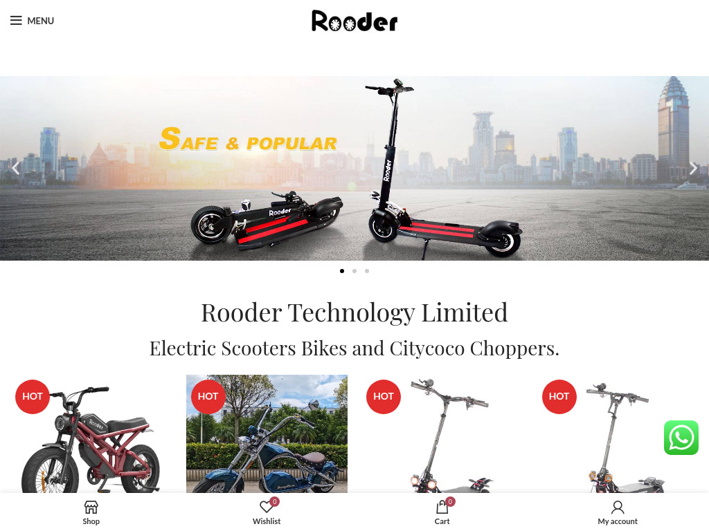 Rooder - Electric Scooters Bikes Citycoco Manufacturer