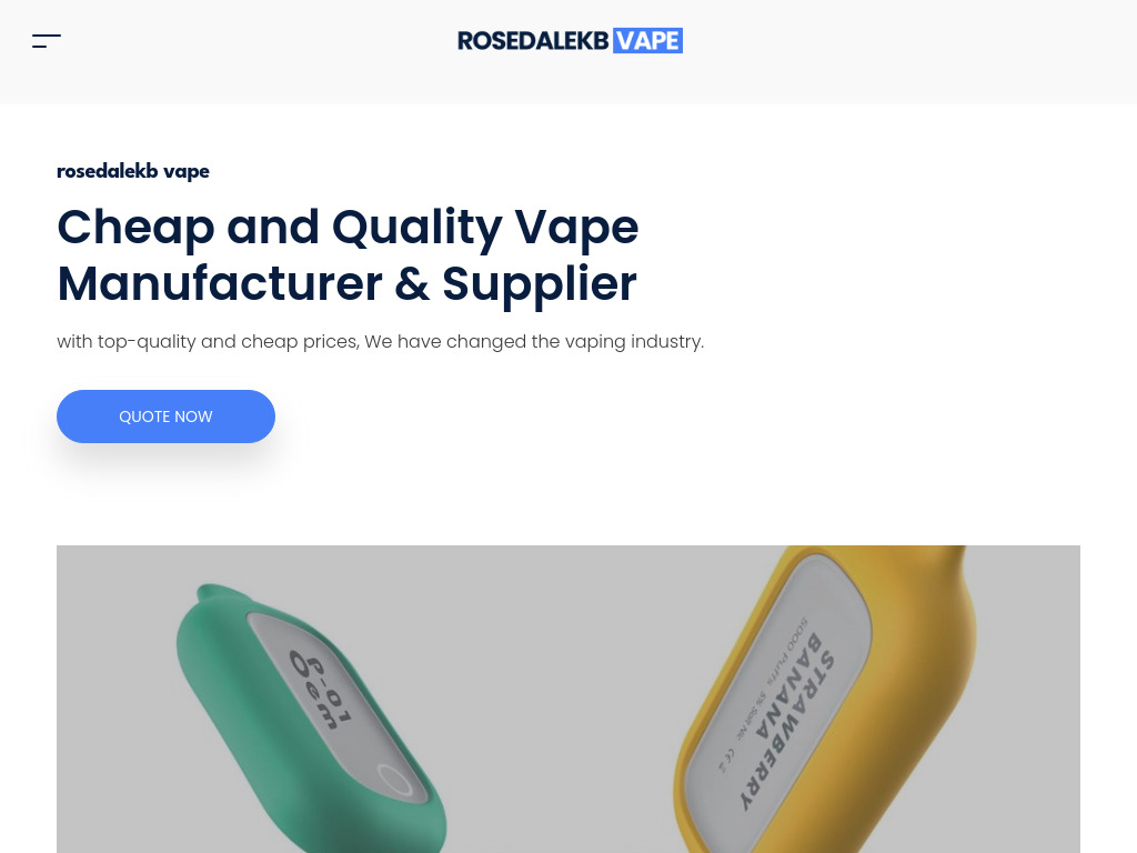 Best disposable Vapes Manufacturer, Factory - Rosedalekb Vape