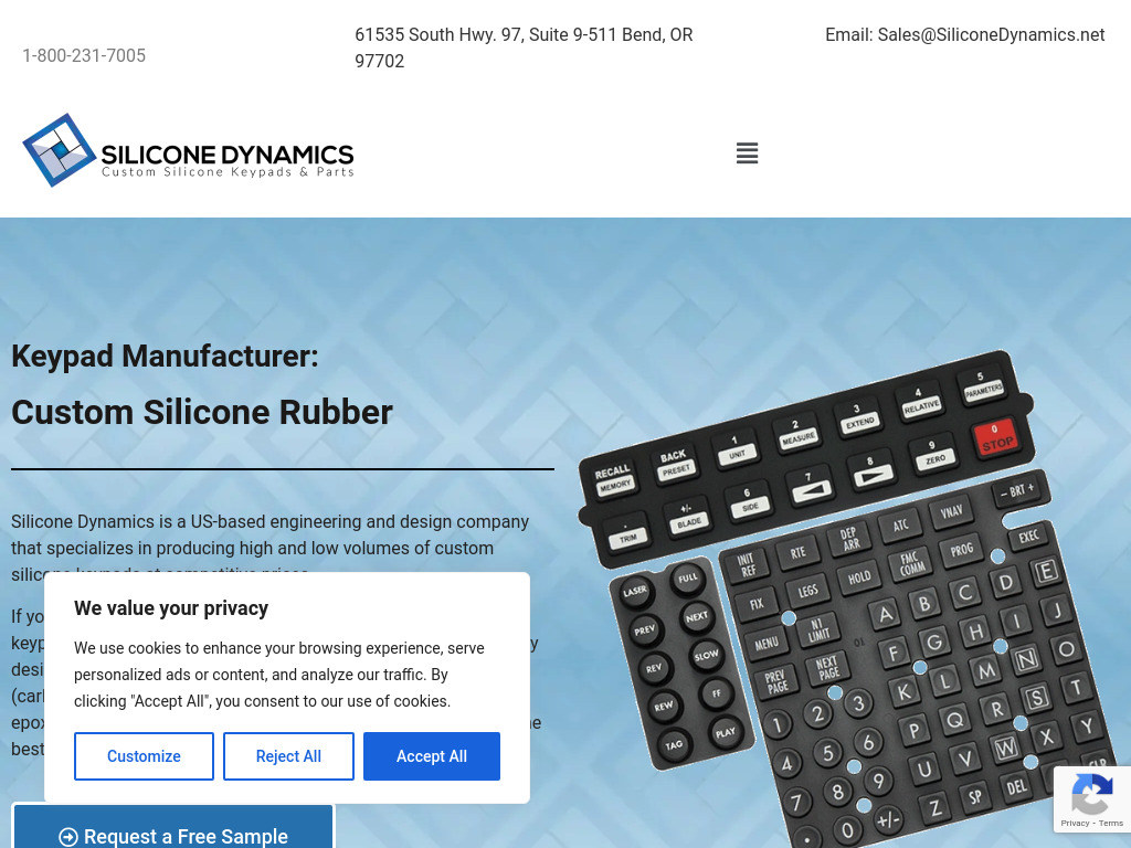 Silicone Dynamics the Leader in Silicone Rubber Molding and Membrane Switches