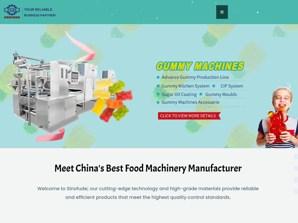 Professional food machinery manufacturer in China - Sinofude