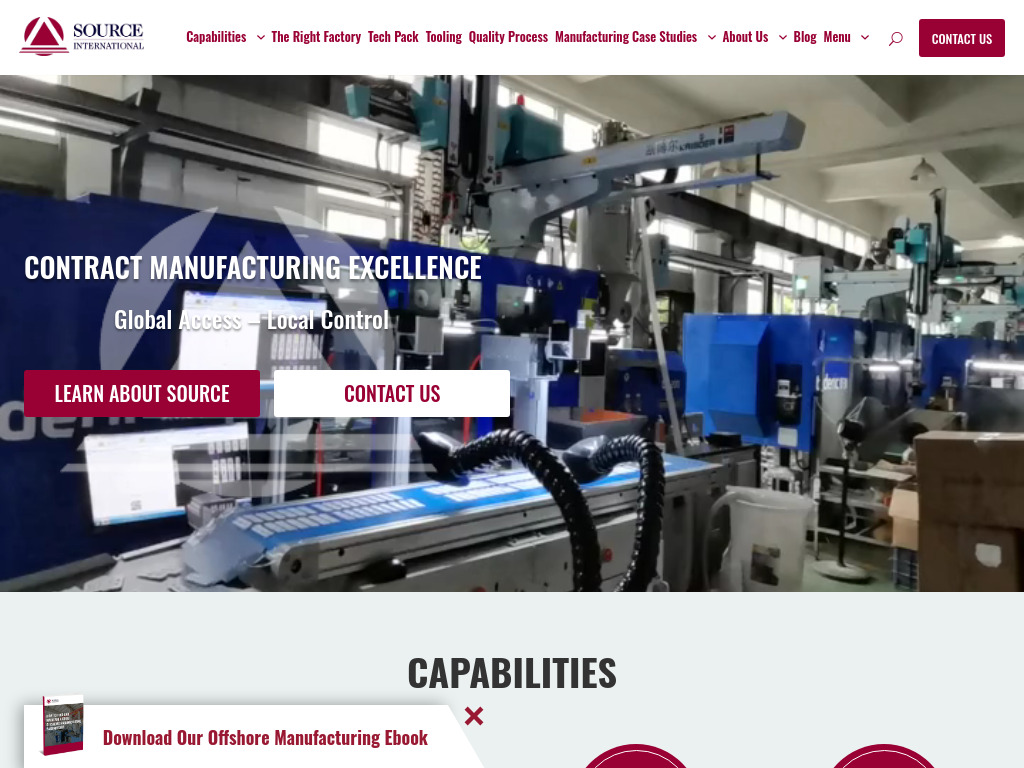 Contract Manufacturing Excellence - Source International