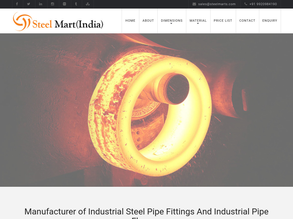 Industrial Steel Pipe Fittings & Pipe Flanges Manufacturer in India