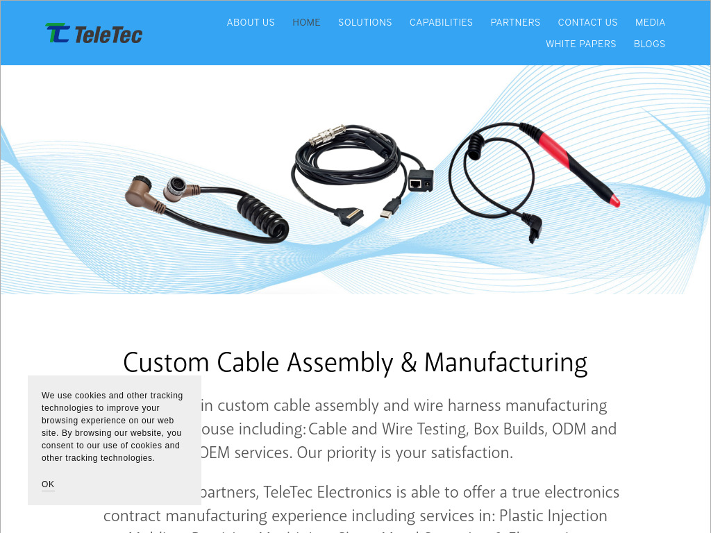 TeleTec Electronics  Custom Cable Assembly & Electronics Contract Manufacturer