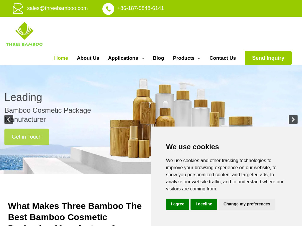 Bamboo Cosmetic Packaging and Sustainable Cosmetic Packaging Supplier in China-ThreeBamboo