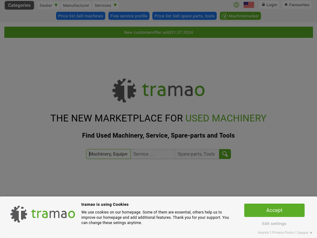 tramao.com - Find used Machines, Service, Spare-parts and