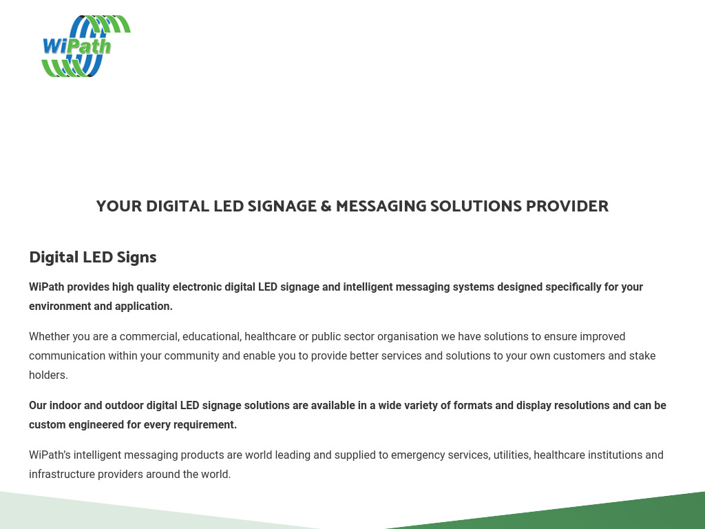 Digital LED Signage & Messaging Systems - WiPath